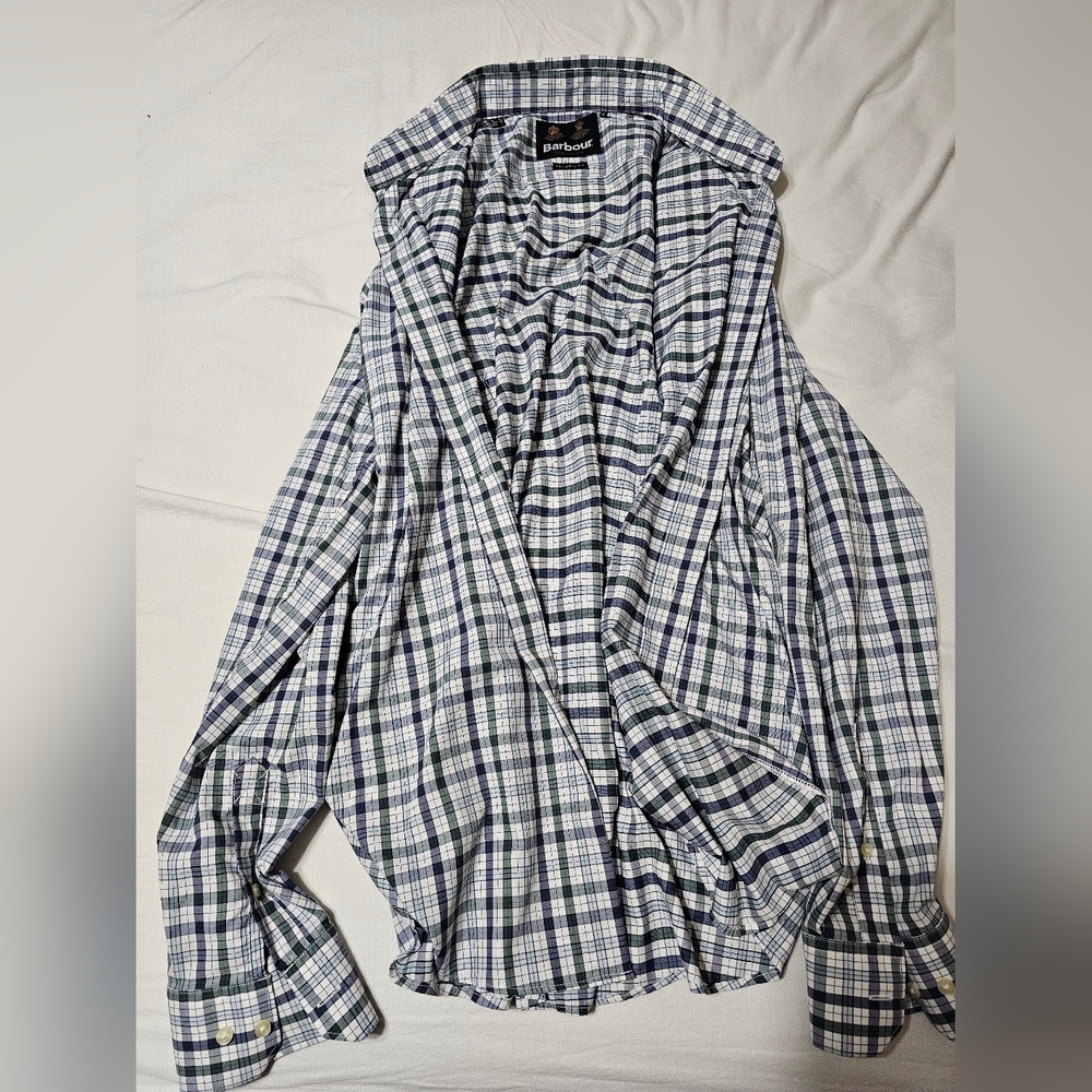 Synthetic luxury designer Barbour button up